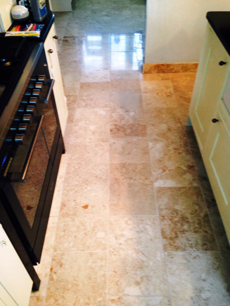 Marble Tiled Floor in Disbury Kitchen After