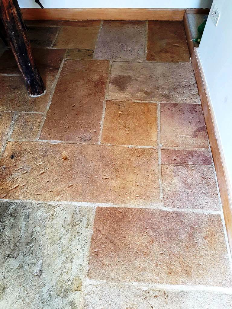 Sandstone Floor After Cleaning and Sealing in Hattersley