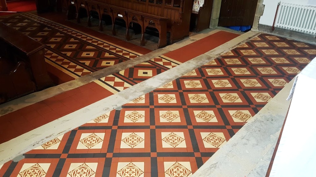 Victorian Floor After Cleaning Rishton Church