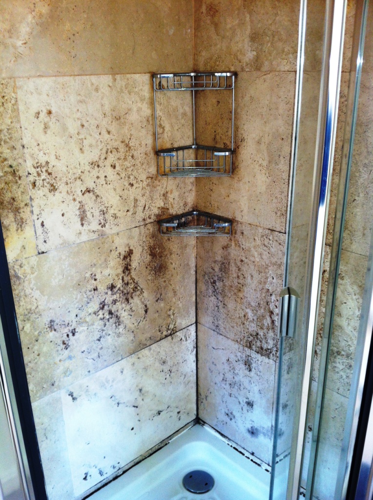 Travertine-shower-tile-before