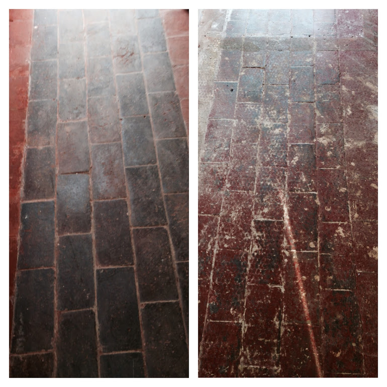 Quarry-Tiled-Floor-in-Long itchington-Before-and-after-Cleaning