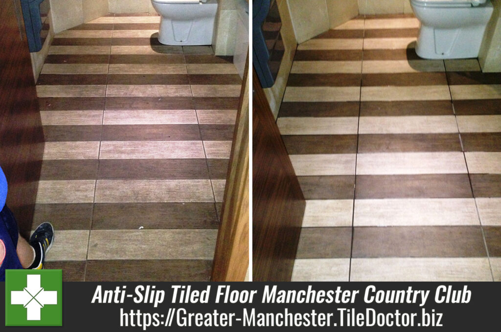 Anti-Slip Tiled Floor Cleaned at Manchester Country Club