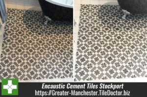 Encaustic Cement Tiles Burnished and Sealed in Stockport