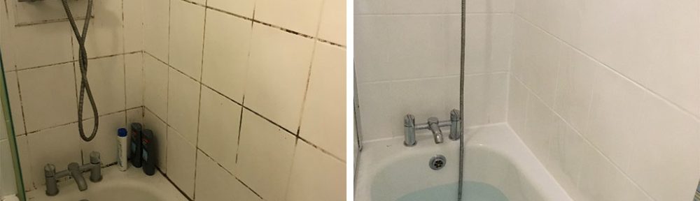 Bathroom Tile and Grout Refresh in Manchester City Rental Apartment