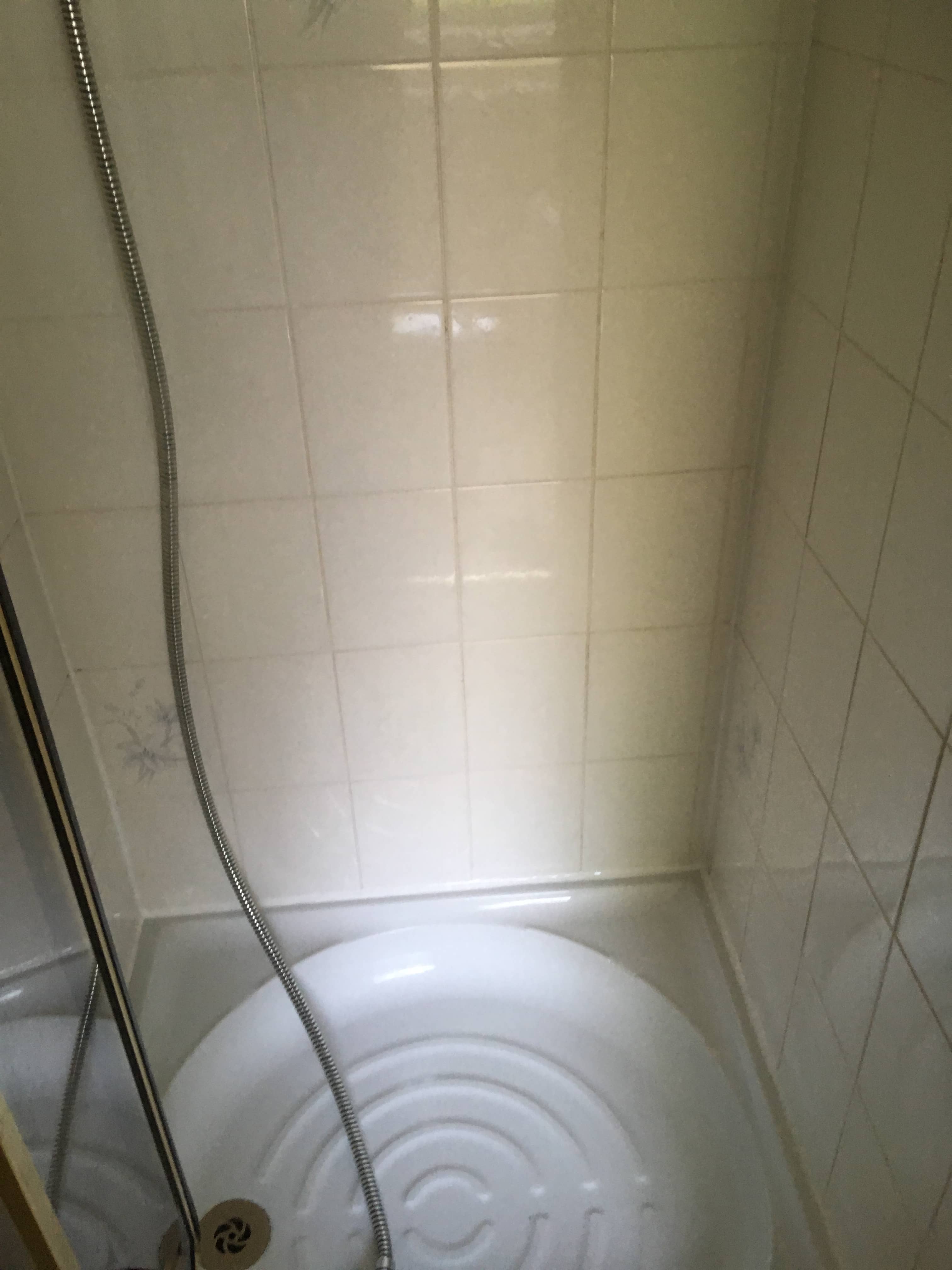 Grubby Shower Cubicle After Renovation Chorlton Cum Hardy Rental Property