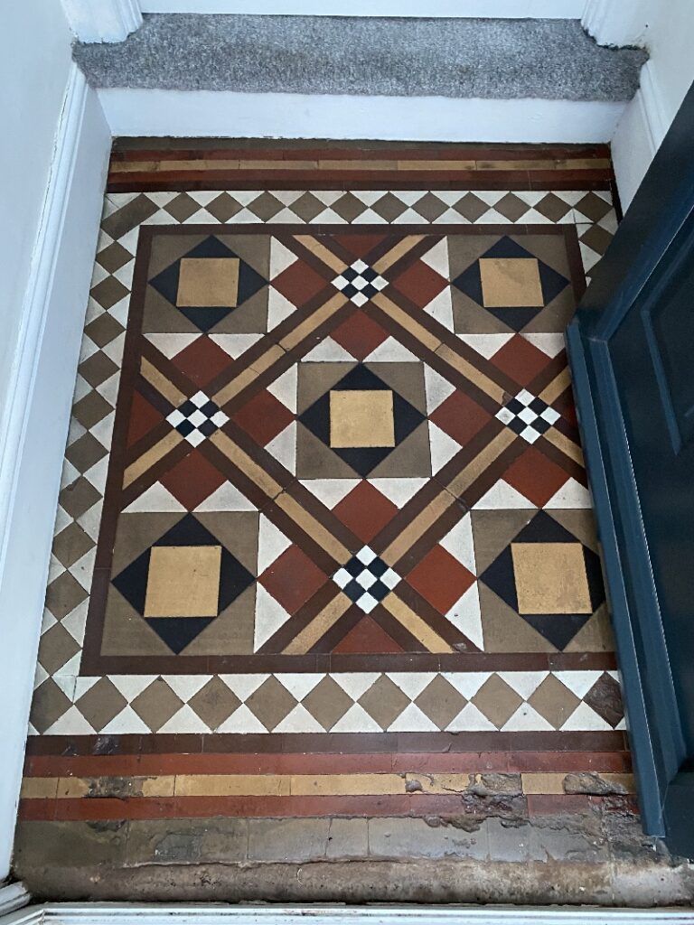 Victorian Tiled Vestibule Cheadle After Cleaning
