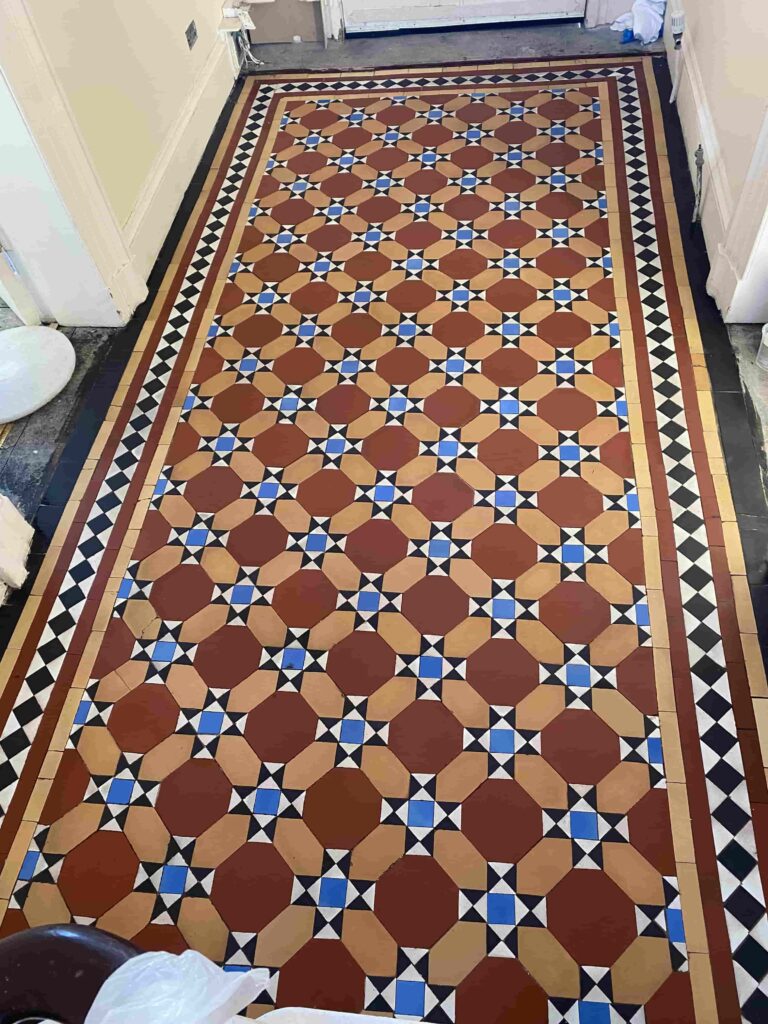 Victorian Tiled Hallway After Sealing Urmston