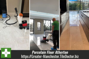 High Gloss Marble Effect Porcelain Floor Polishing Atherton